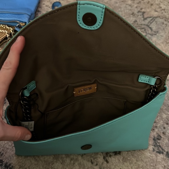 J Crew 100% Leather Envelope Purse - Picture 4 of 7